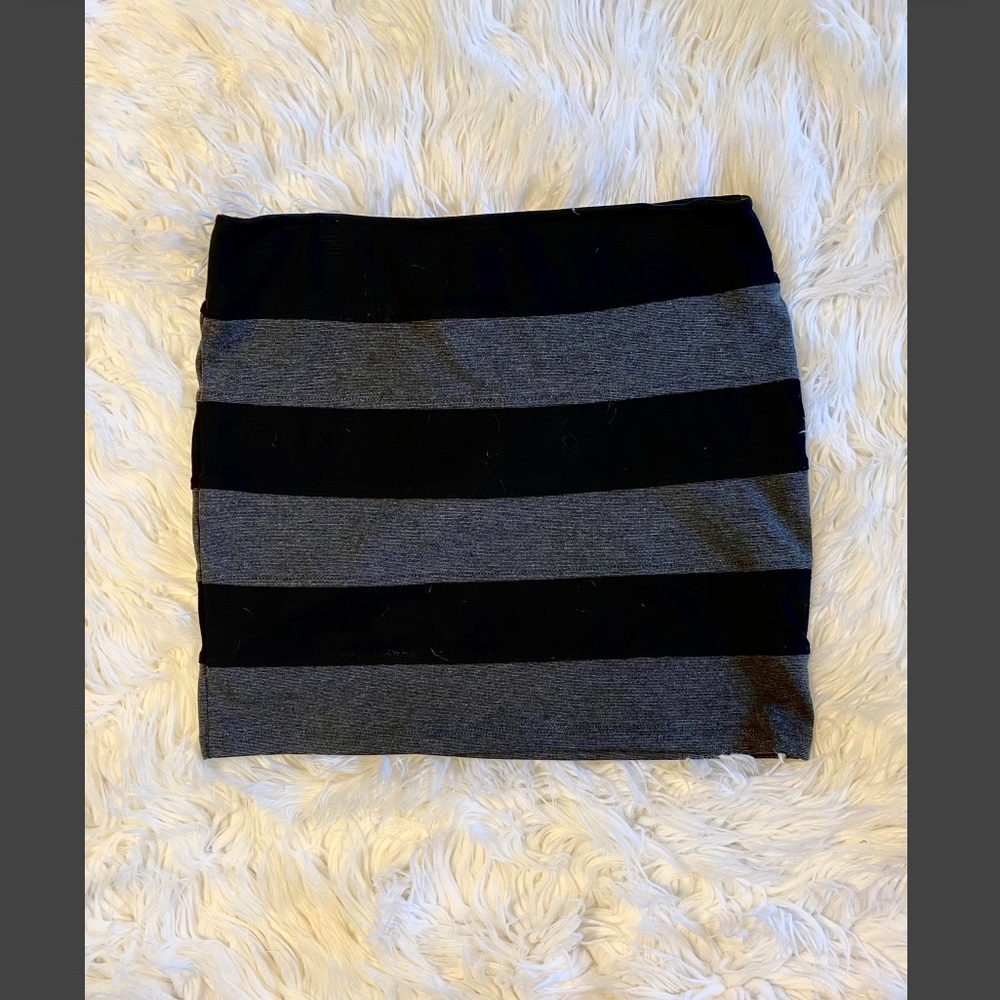 Black and Gray striped skirt
